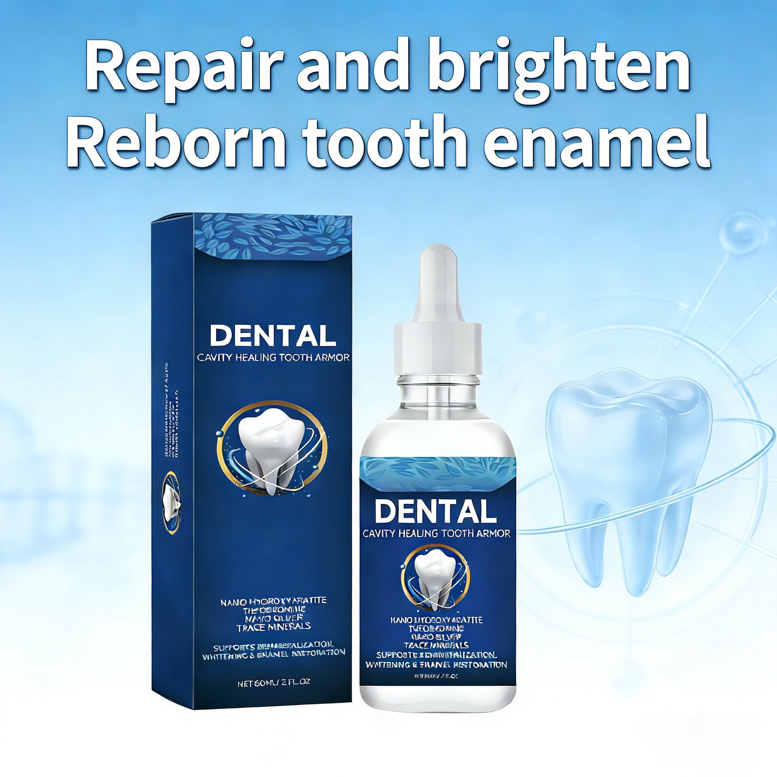 Teeth Whitening Treatment - 60ml Nano Hydroxyapatite Tooth Armor Liquid