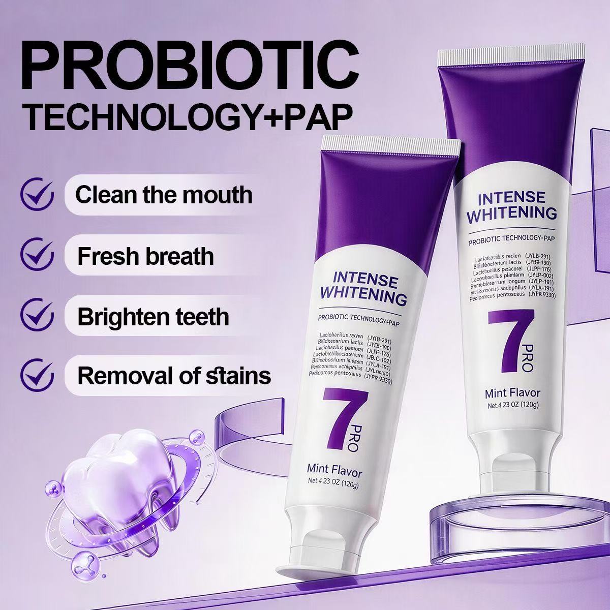 7-Pro Probiotic Whitening Toot - огляд і ціна Teeth Whitening Treatment