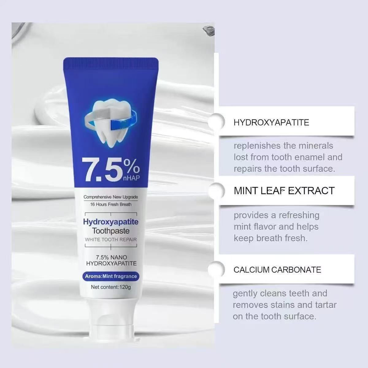 7.5%Nano Hydroxyapatite Toothp - огляд і ціна Teeth Whitening Treatment