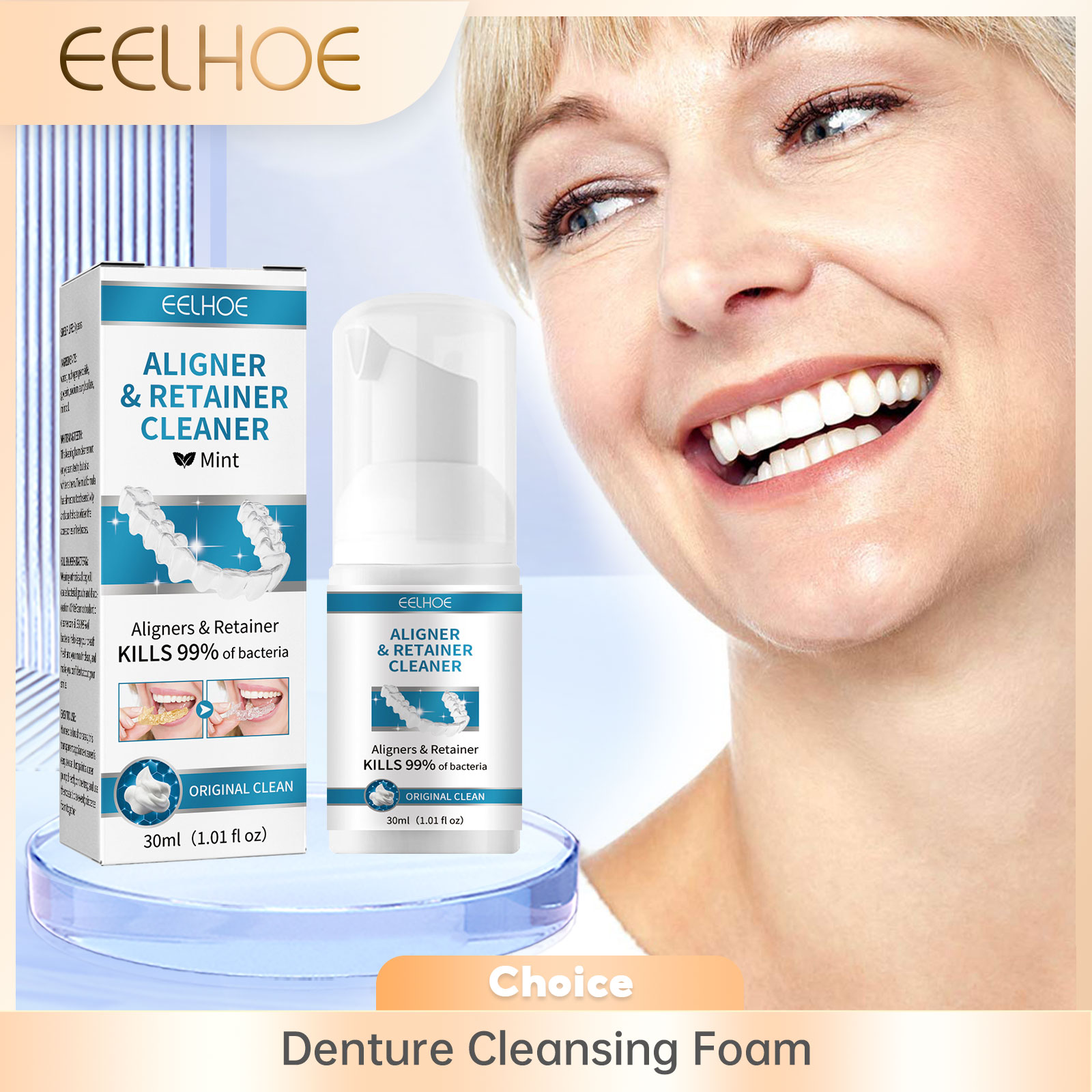 Aligner Denture Cleaner Foam D - огляд і ціна Teeth Whitening Toothpaste